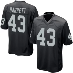 Men's Michael Barrett Las Vegas Raiders No.43 Game Team Color Jersey - Black