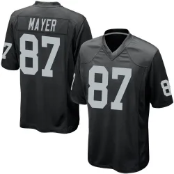 Men's Michael Mayer Las Vegas Raiders No.87 Game Team Color Jersey - Black