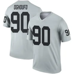 Men's Ovie Oghoufo Las Vegas Raiders No.90 Legend Inverted Silver Jersey