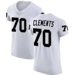 Men's Parker Clements Las Vegas Raiders No.70 Elite Vapor Untouchable Jersey - White