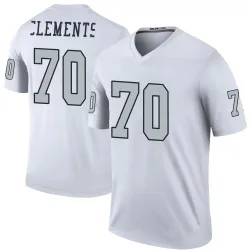 Men's Parker Clements Las Vegas Raiders No.70 Legend Color Rush Jersey - White