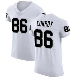 Men's Pat Conroy Las Vegas Raiders No.86 Elite Vapor Untouchable Jersey - White