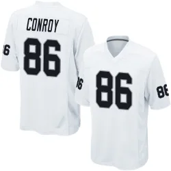 Men's Pat Conroy Las Vegas Raiders No.86 Game Jersey - White