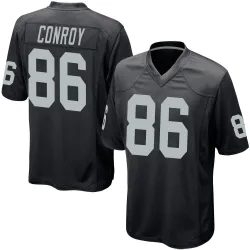 Men's Pat Conroy Las Vegas Raiders No.86 Game Team Color Jersey - Black
