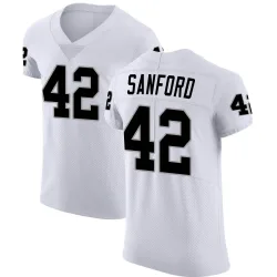Men's Phalen Sanford Las Vegas Raiders No.42 Elite Vapor Untouchable Jersey - White