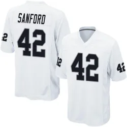 Men's Phalen Sanford Las Vegas Raiders No.42 Game Jersey - White