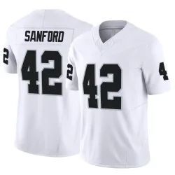 Men's Phalen Sanford Las Vegas Raiders No.42 Limited Vapor F.U.S.E. Jersey - White