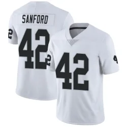 Men's Phalen Sanford Las Vegas Raiders No.42 Limited Vapor Untouchable Jersey - White