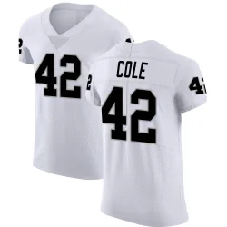 Men's Qwynnterrio Cole Las Vegas Raiders No.42 Elite Vapor Untouchable Jersey - White