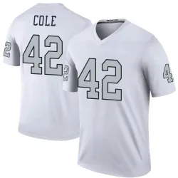 Men's Qwynnterrio Cole Las Vegas Raiders No.42 Legend Color Rush Jersey - White