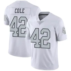 Men's Qwynnterrio Cole Las Vegas Raiders No.42 Limited Color Rush Jersey - White