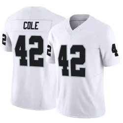 Men's Qwynnterrio Cole Las Vegas Raiders No.42 Limited Vapor F.U.S.E. Jersey - White