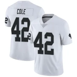 Men's Qwynnterrio Cole Las Vegas Raiders No.42 Limited Vapor Untouchable Jersey - White
