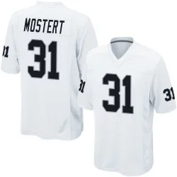 Men's Raheem Mostert Las Vegas Raiders No.31 Game Jersey - White