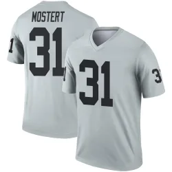Men's Raheem Mostert Las Vegas Raiders No.31 Legend Inverted Silver Jersey