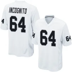 Men's Richie Incognito Las Vegas Raiders No.64 Game Jersey - White