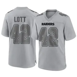 Men's Ronnie Lott Las Vegas Raiders No.42 Game Atmosphere Fashion Jersey - Gray