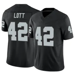 Men's Ronnie Lott Las Vegas Raiders No.42 Limited Vapor F.U.S.E. Jersey - Black