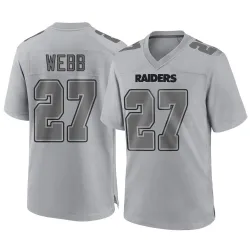 Men's Sam Webb Las Vegas Raiders No.27 Game Atmosphere Fashion Jersey - Gray