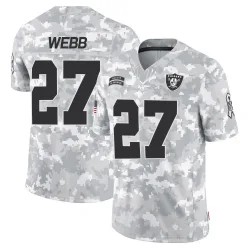 Men's Sam Webb Las Vegas Raiders No.27 Limited 2024 Salute to Service Jersey - Arctic Camo