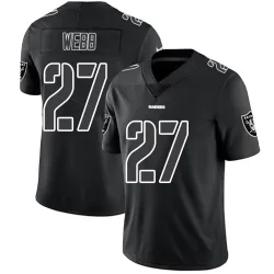 Men's Sam Webb Las Vegas Raiders No.27 Limited Jersey - Black Impact
