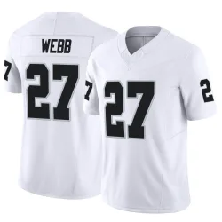 Men's Sam Webb Las Vegas Raiders No.27 Limited Vapor F.U.S.E. Jersey - White