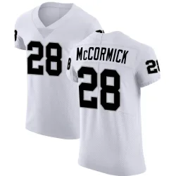 Men's Sincere McCormick Las Vegas Raiders No.28 Elite Vapor Untouchable Jersey - White