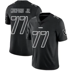 Men's Thayer Munford Jr. Las Vegas Raiders No.77 Limited Jersey - Black Impact