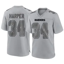 Men's Thomas Harper Las Vegas Raiders No.34 Game Atmosphere Fashion Jersey - Gray