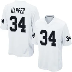 Men's Thomas Harper Las Vegas Raiders No.34 Game Jersey - White