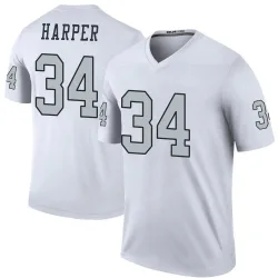 Men's Thomas Harper Las Vegas Raiders No.34 Legend Color Rush Jersey - White