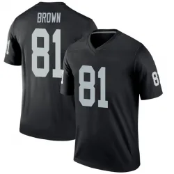 Men's Tim Brown Las Vegas Raiders No.81 Legend Jersey - Black