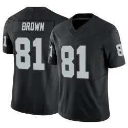 Men's Tim Brown Las Vegas Raiders No.81 Limited Vapor F.U.S.E. Jersey - Black