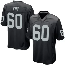 Men's Tomari Fox Las Vegas Raiders No.60 Game Team Color Jersey - Black