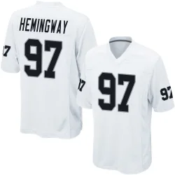 Men's Tonka Hemingway Las Vegas Raiders No.97 Game Jersey - White