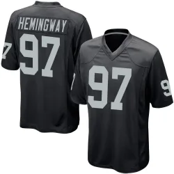 Men's Tonka Hemingway Las Vegas Raiders No.97 Game Team Color Jersey - Black