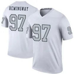 Men's Tonka Hemingway Las Vegas Raiders No.97 Legend Color Rush Jersey - White