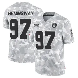 Men's Tonka Hemingway Las Vegas Raiders No.97 Limited 2024 Salute to Service Jersey - Arctic Camo
