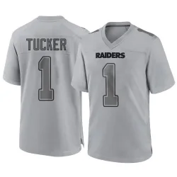 Men's Tre Tucker Las Vegas Raiders No.1 Game Atmosphere Fashion Jersey - Gray