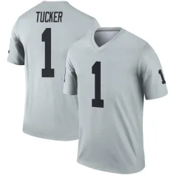 Men's Tre Tucker Las Vegas Raiders No.1 Legend Inverted Silver Jersey