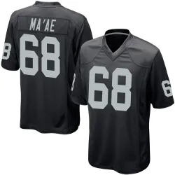 Men's Treven Ma'ae Las Vegas Raiders No.68 Game Team Color Jersey - Black