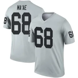 Men's Treven Ma'ae Las Vegas Raiders No.68 Legend Inverted Silver Jersey