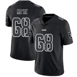 Men's Treven Ma'ae Las Vegas Raiders No.68 Limited Jersey - Black Impact