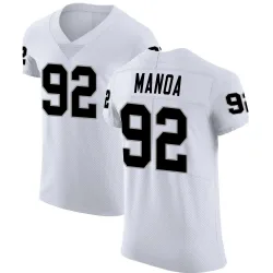 Men's Tyler Manoa Las Vegas Raiders No.92 Elite Vapor Untouchable Jersey - White