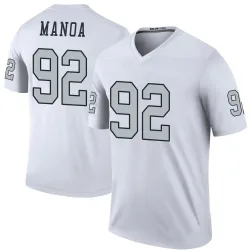 Men's Tyler Manoa Las Vegas Raiders No.92 Legend Color Rush Jersey - White