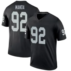 Men's Tyler Manoa Las Vegas Raiders No.92 Legend Jersey - Black