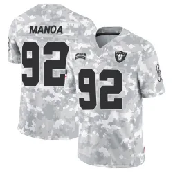 Men's Tyler Manoa Las Vegas Raiders No.92 Limited 2024 Salute to Service Jersey - Arctic Camo