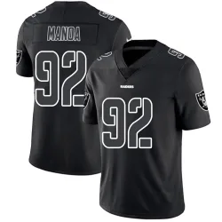 Men's Tyler Manoa Las Vegas Raiders No.92 Limited Jersey - Black Impact