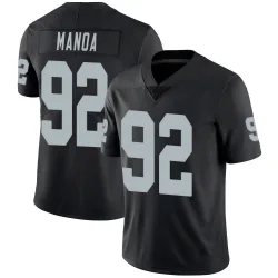 Men's Tyler Manoa Las Vegas Raiders No.92 Limited Team Color Vapor Untouchable Jersey - Black