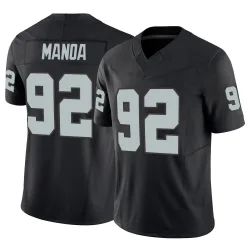 Men's Tyler Manoa Las Vegas Raiders No.92 Limited Vapor F.U.S.E. Jersey - Black